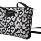Chic Monochrome Zip Clutch Shoulder Bag