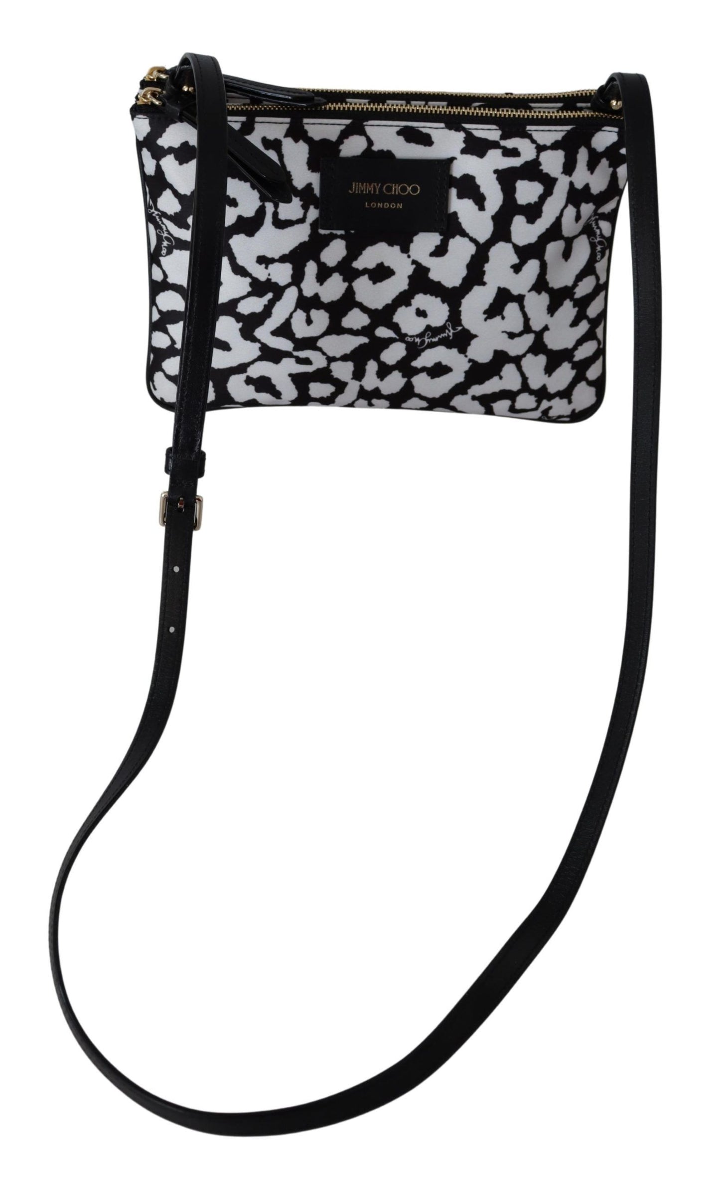 Chic Monochrome Zip Clutch Shoulder Bag