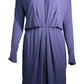 Elegant Blue Mini Dress with Logo Detail