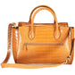 Chic Orange Shoulder Bag with Contrasting Details