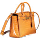 Chic Orange Shoulder Bag with Contrasting Details