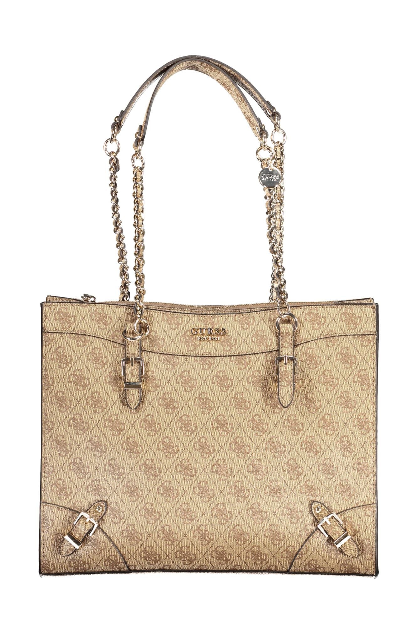 Chic Beige Chain Shoulder Handbag