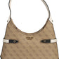 Chic Beige Shoulder Bag with Contrasting Details