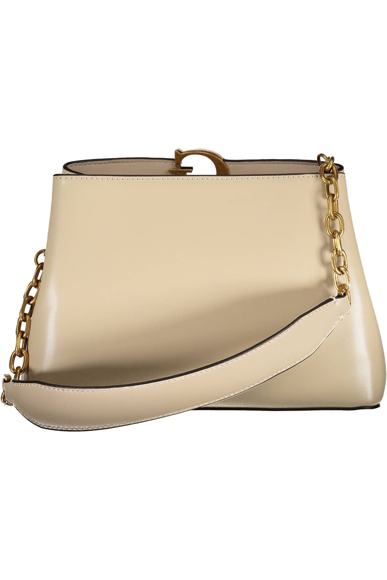 Beige Chic Polyurethane Shoulder Bag