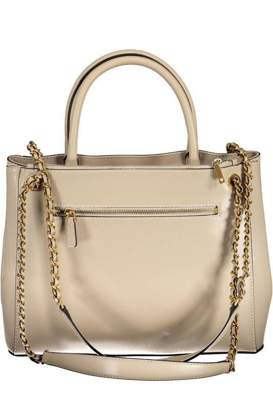 Chic Beige Dual-Handle Chain Shoulder Bag