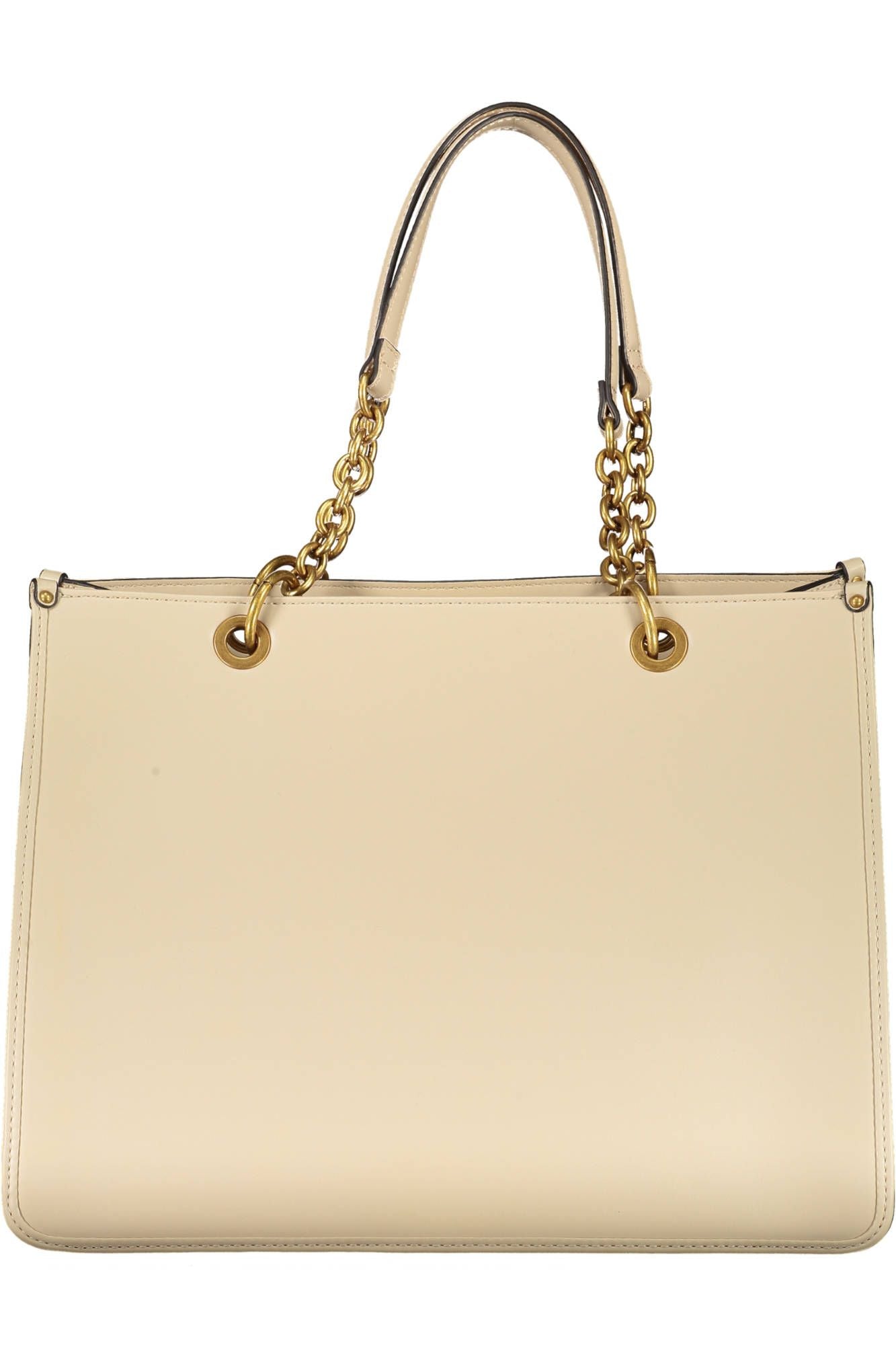 Beige Elegance Shoulder Bag with Logo Detail