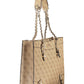 Chic Beige Chain Shoulder Handbag