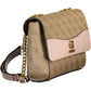 Elegant Beige Chain Handled Guess Shoulder Bag