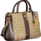 Chic Beige Tote with Contrast Details and Logo