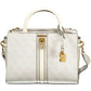 Elegant White Polyurethane Satchel