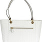 Chic White Shoulder Bag with Contrasting Details