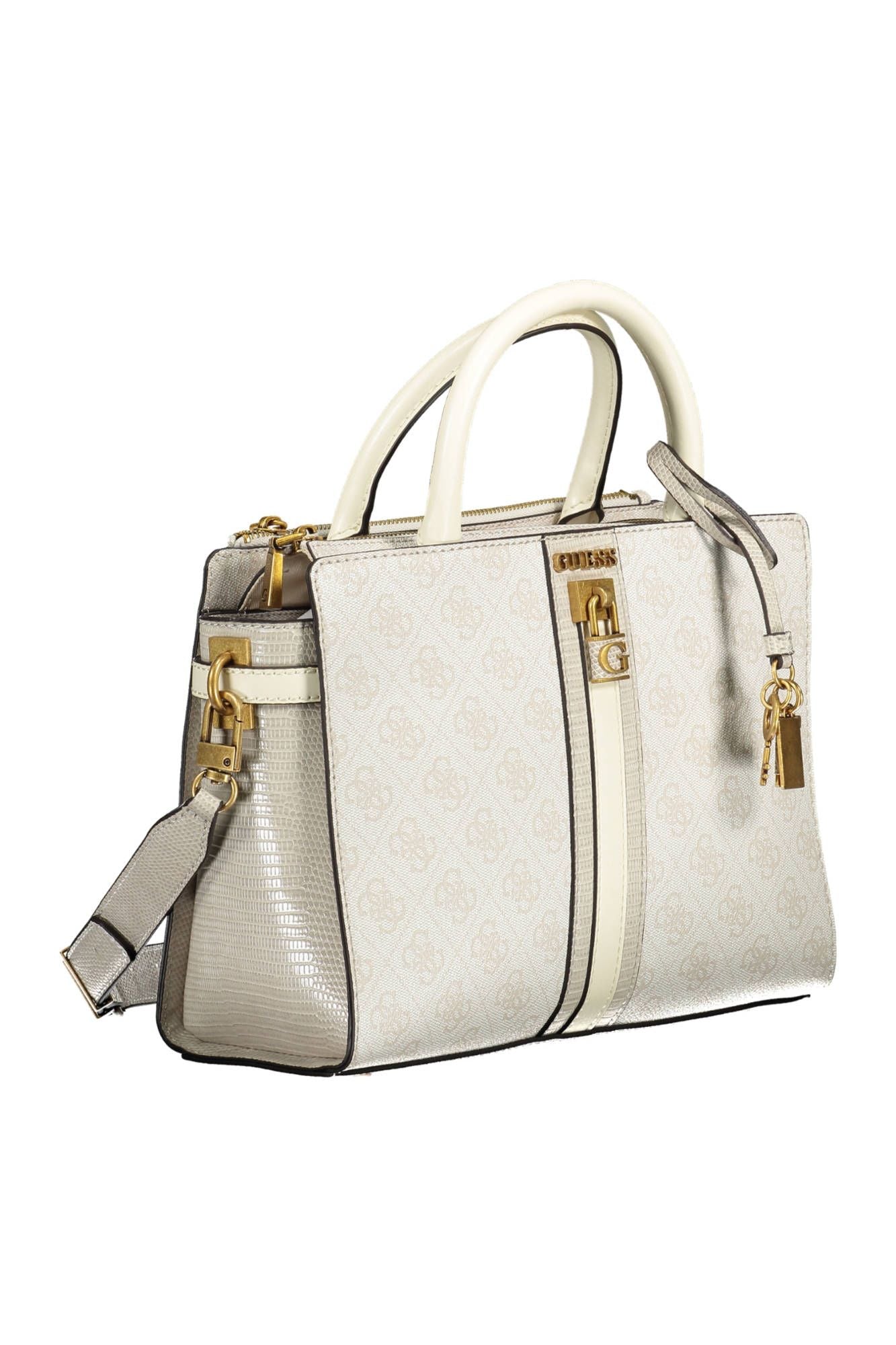 Elegant White Polyurethane Satchel