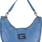 Elegant Blue Handbag with Detachable Strap