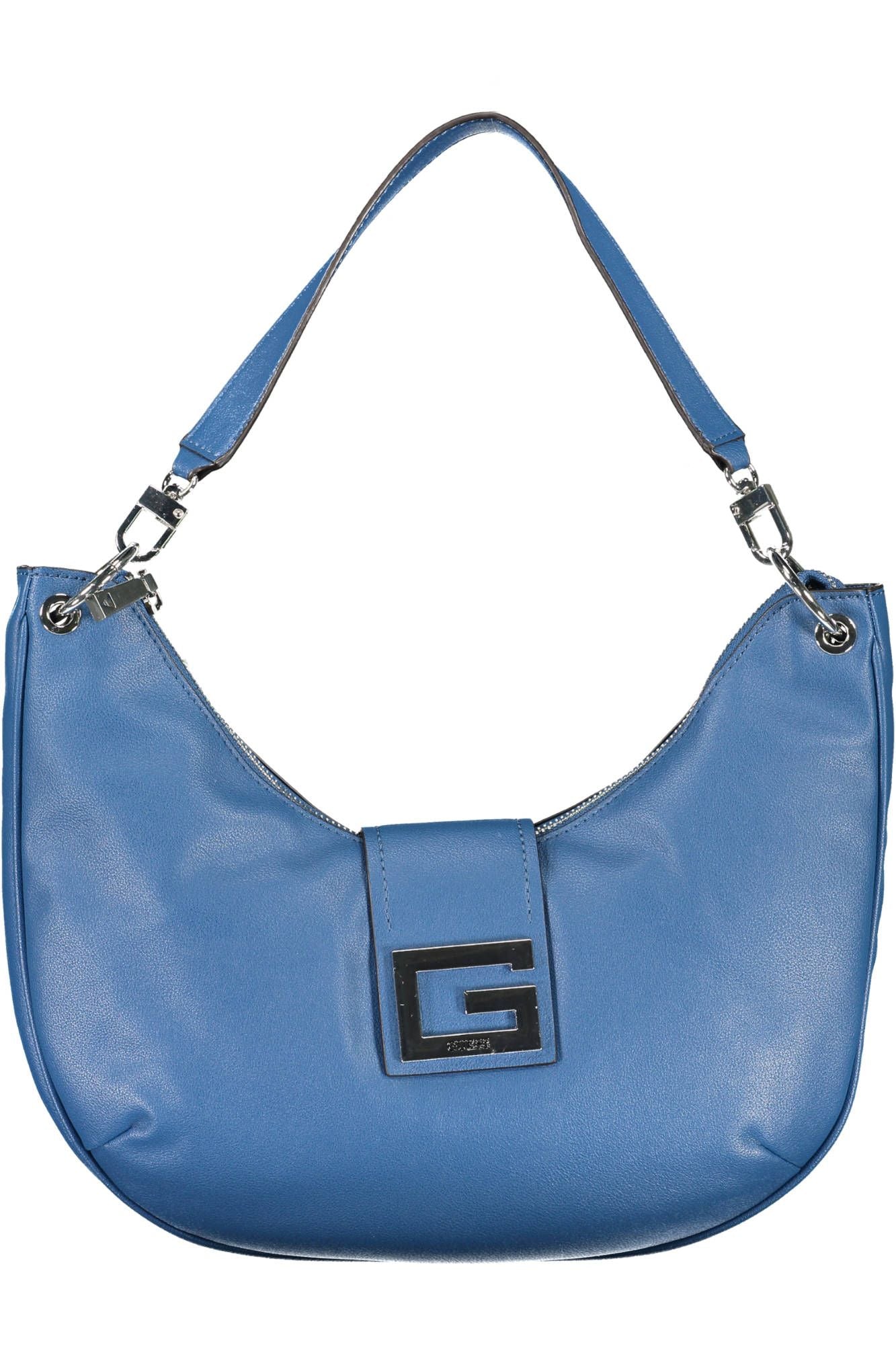 Elegant Blue Handbag with Detachable Strap