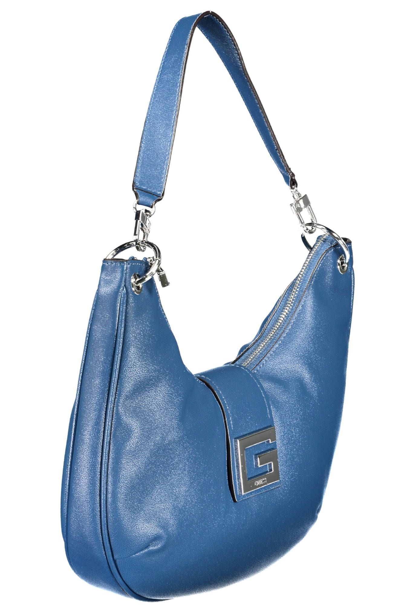 Elegant Blue Handbag with Detachable Strap