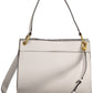 Chic Gray Polyurethane Shoulder Bag with Logo