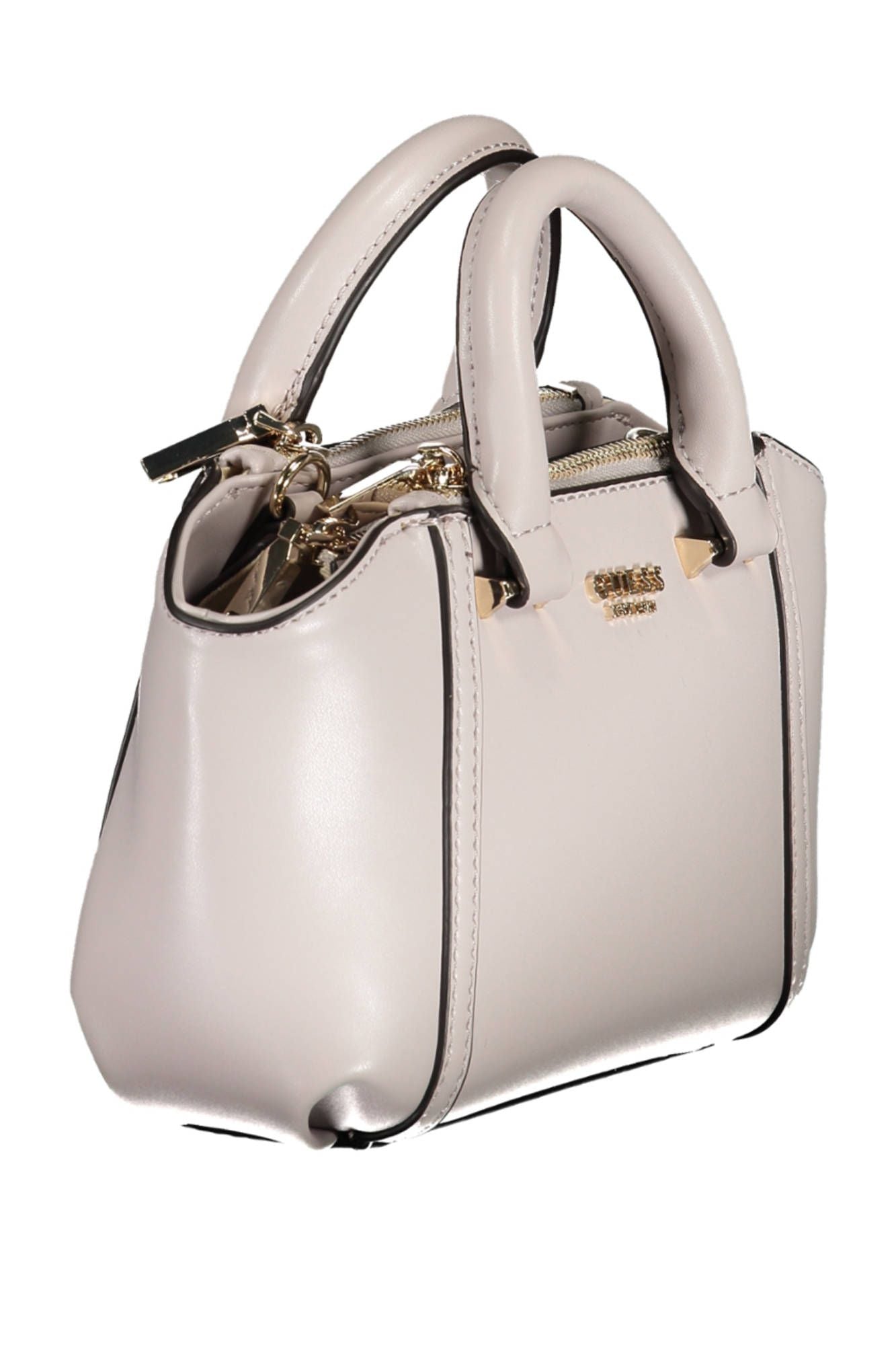 Chic Gray Guess Shoulder Bag with Contrasting Details