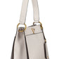 Chic Gray Polyurethane Shoulder Bag with Logo