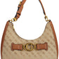 Chic Brown Handbag with Contrasting Details