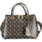 Chic Brown Polyurethane Handbag for Modern Elegance