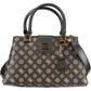 Elegant Brown Tote with Contrasting Details