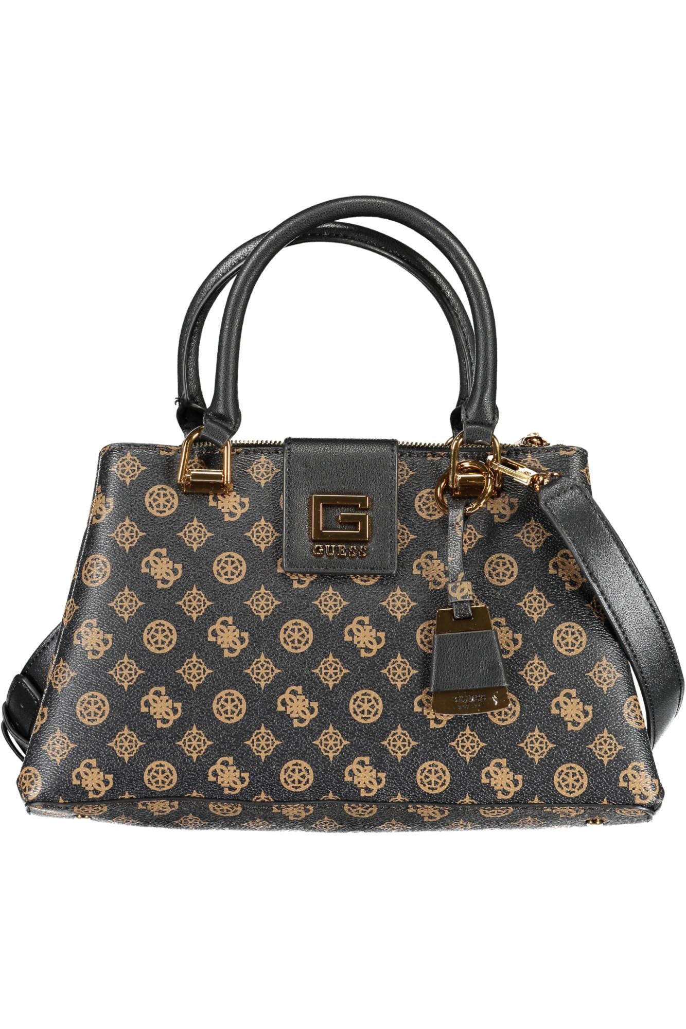 Elegant Brown Tote with Contrasting Details