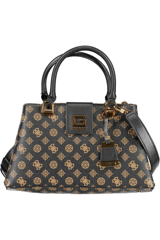 Elegant Brown Tote with Contrasting Details