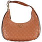Elegant Brown Shoulder Handbag with Logo Detail