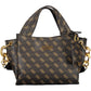 Elegant Brown Satchel with Contrasting Details