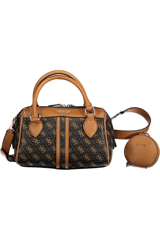 Elegant Brown Handbag with Contrasting Details