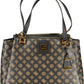 Chic Brown Polyurethane Shoulder Bag