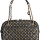 Chic Chain-Handled Brown Shoulder Bag