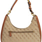 Chic Brown Handbag with Contrasting Details