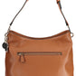 Chic Brown Shoulder Bag with Logo Detail