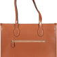 Chic Polyurethane Handbag with Versatile Pockets