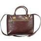 Elegant Brown Polyurethane Handbag with Logo
