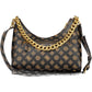 Elegant Brown Chain Handle Handbag