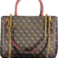 Elegant Brown Chain-Handle Handbag