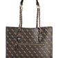 Chic Dual-Chain Brown Shoulder Bag