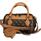 Elegant Brown Handbag with Contrasting Details