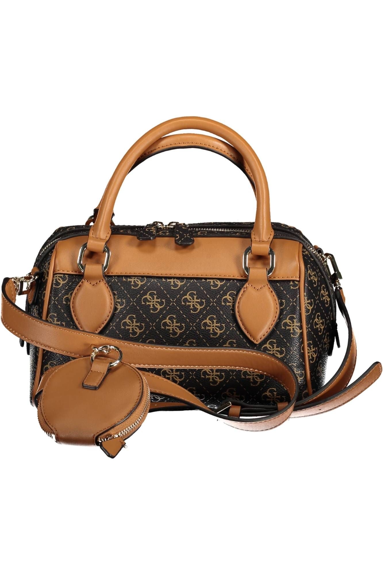 Elegant Brown Handbag with Contrasting Details