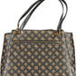 Chic Brown Polyurethane Shoulder Bag