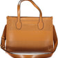 Elegant Brown Handbag with Convertible Pochette