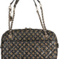 Chic Chain-Handled Brown Shoulder Bag