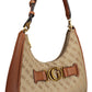 Chic Brown Handbag with Contrasting Details