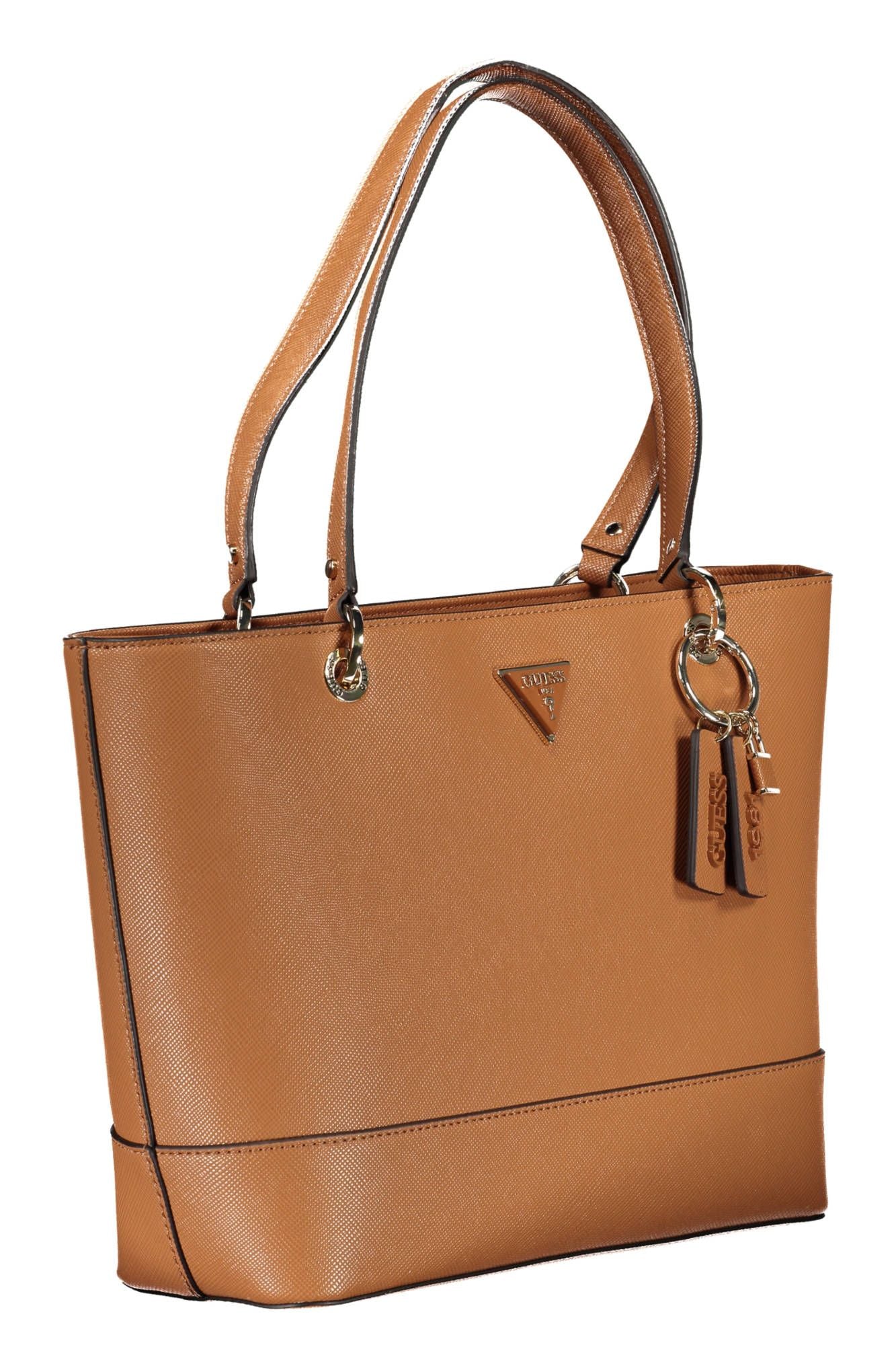 Chic Brown Polyurethane Shoulder Bag