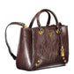 Elegant Brown Polyurethane Handbag with Logo