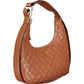 Elegant Brown Shoulder Handbag with Logo Detail