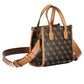 Chic Brown Double Compartment Handbag
