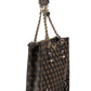 Chic Dual-Chain Brown Shoulder Bag